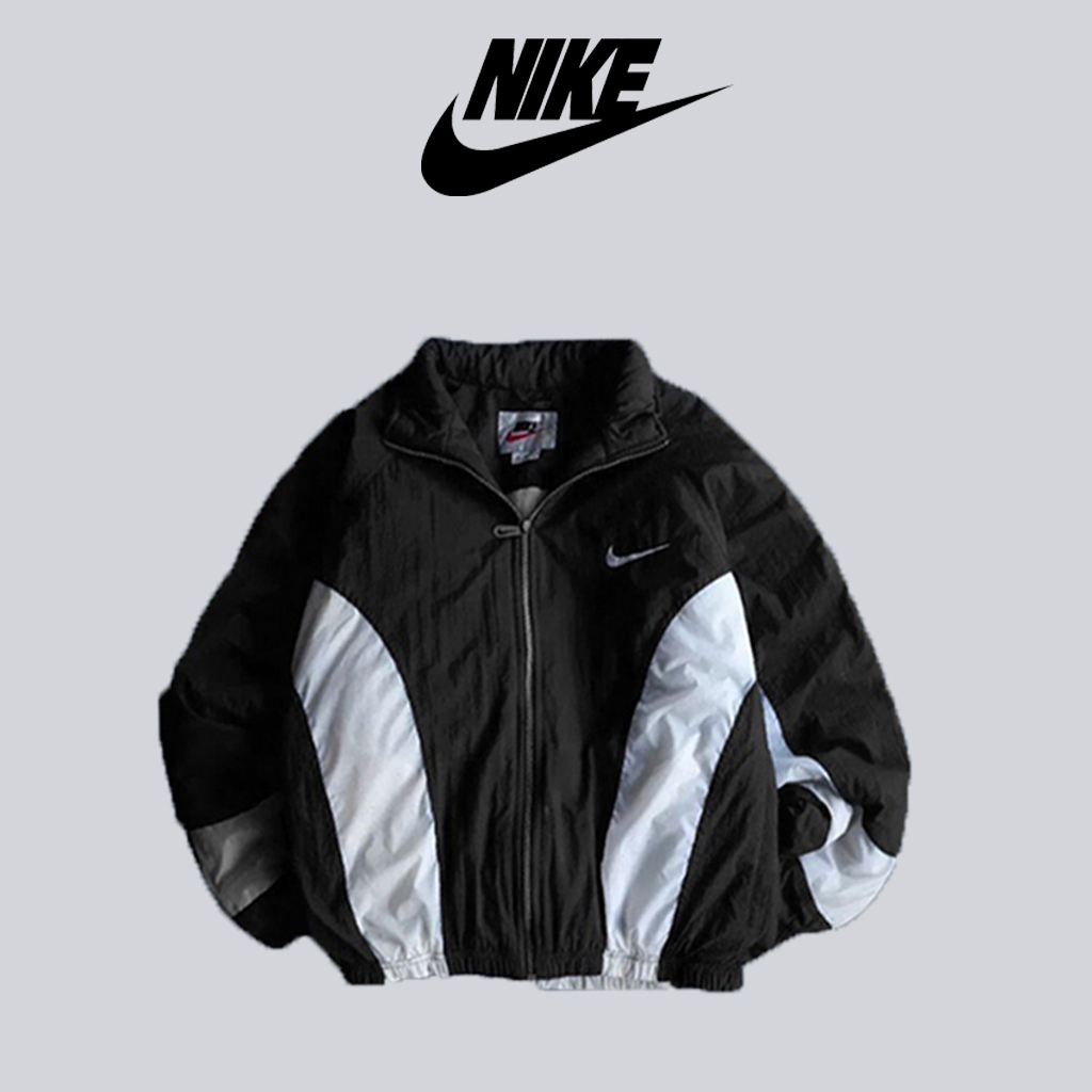 Áo khoác gió Thêu logo Nike chính hãng đôi nam nữ 2 lớp unisex chất liệu dù cao cấp unisex form rộng brand jacket