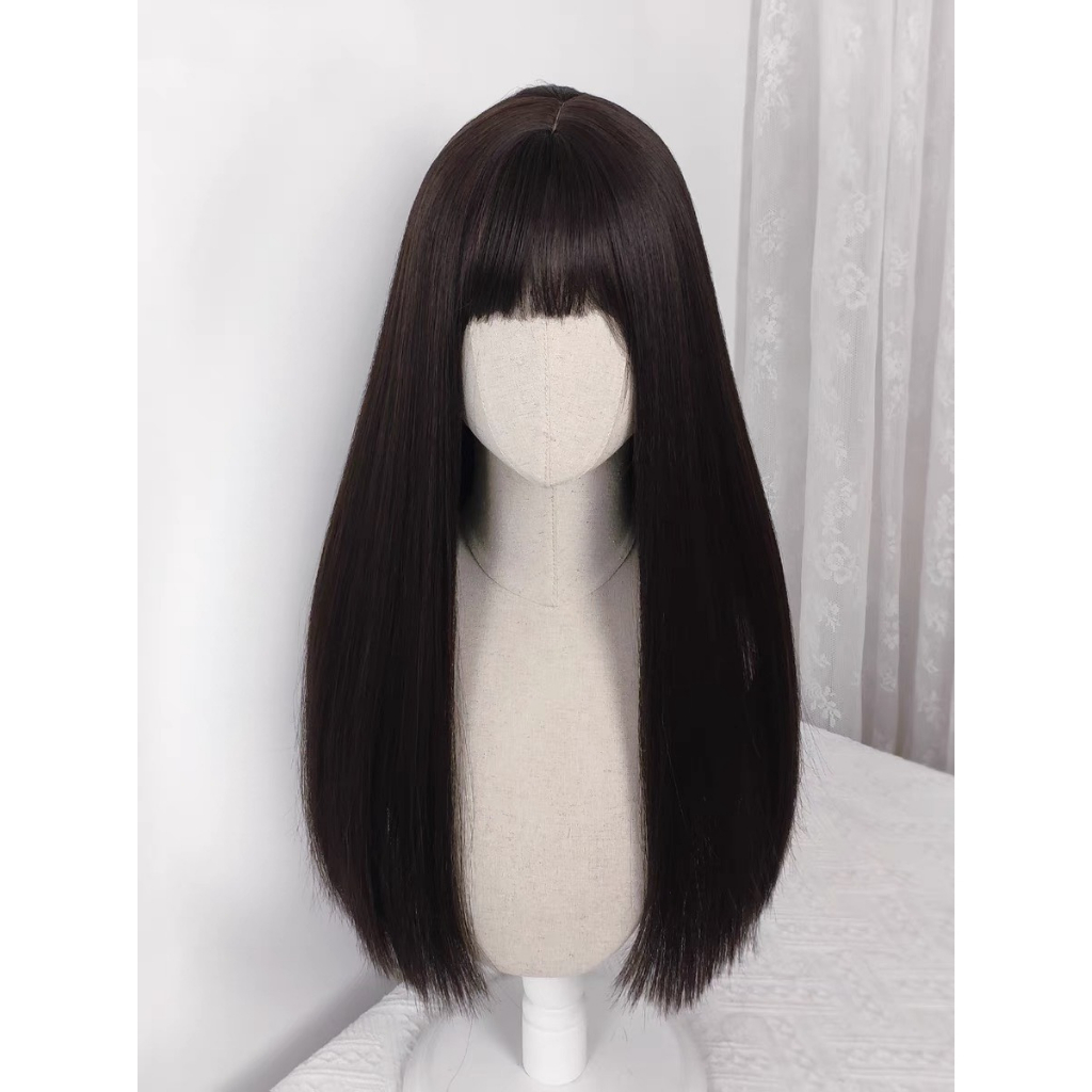 Tóc giả nguyên đầu thẳng dài xu hướng mới