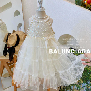 Váy voan bling công chúa , váy cổ yếm ngọctrai cao cấp
