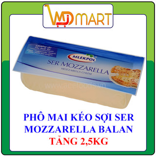 Phô mai MOZZARELLA  kéo sợi tốt tảng 2,5kg