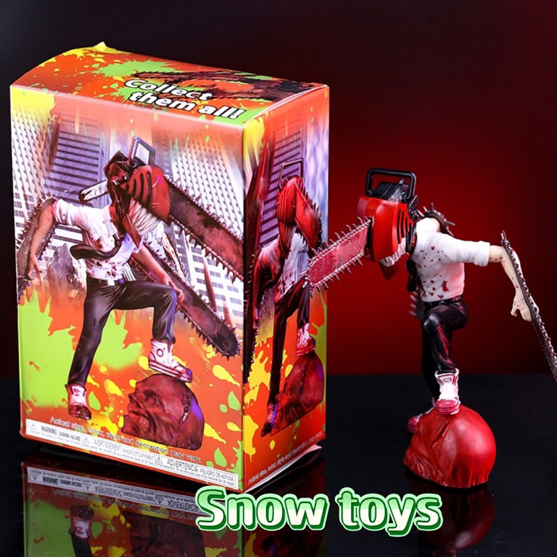 Mô hình Chainsaw Man - Nhân vật Denji hóa Quỷ cưa máy cực to chắc tay - Kích thước Denji Cao 18cm