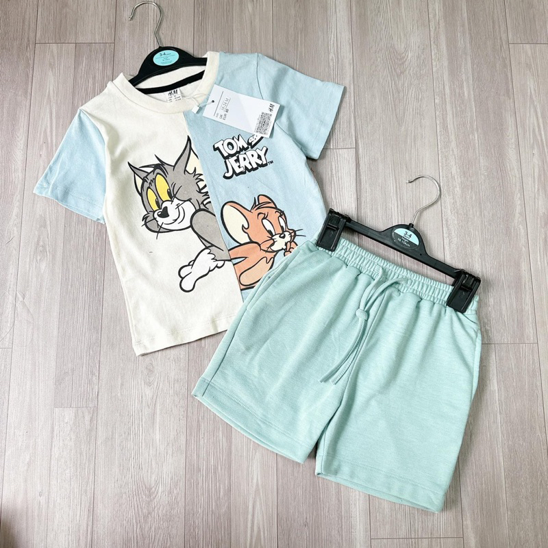 BỘ MÈO TOM AND JERRY XANH CHO BÉ