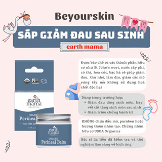 [Date 2027] Kem/sáp bôi tầng sinh môn, giảm đau sau sinh, bôi trĩ hữu cơ Earth Mama Organic Perineal Balm