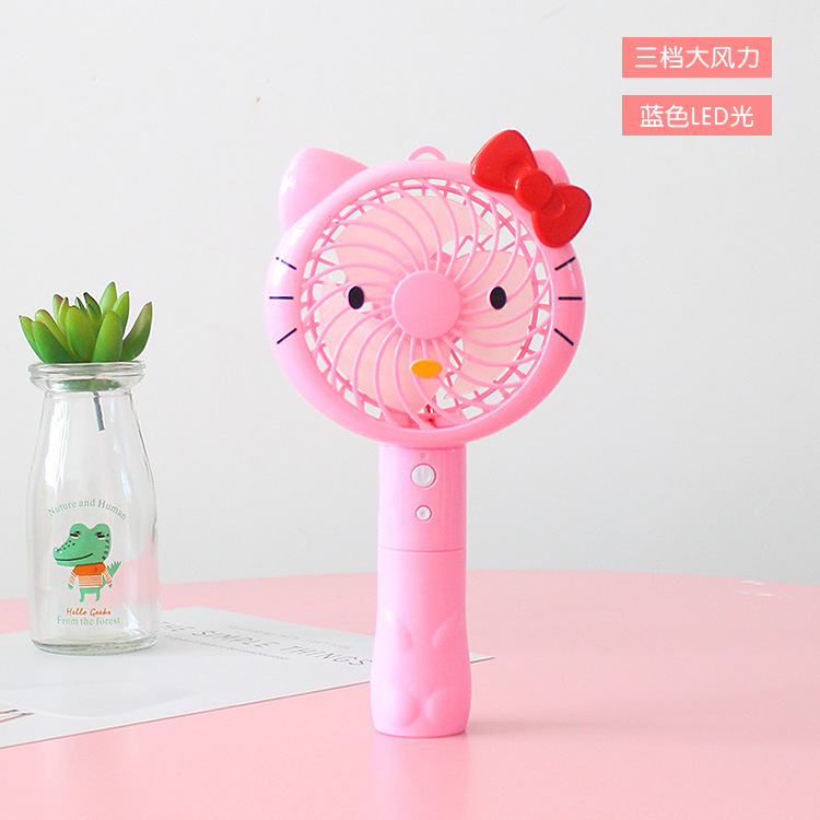 Quạt mini cầm tay tích điện, quạt để bàn 2 chế độ gió có đèn led hình MINION MK8816