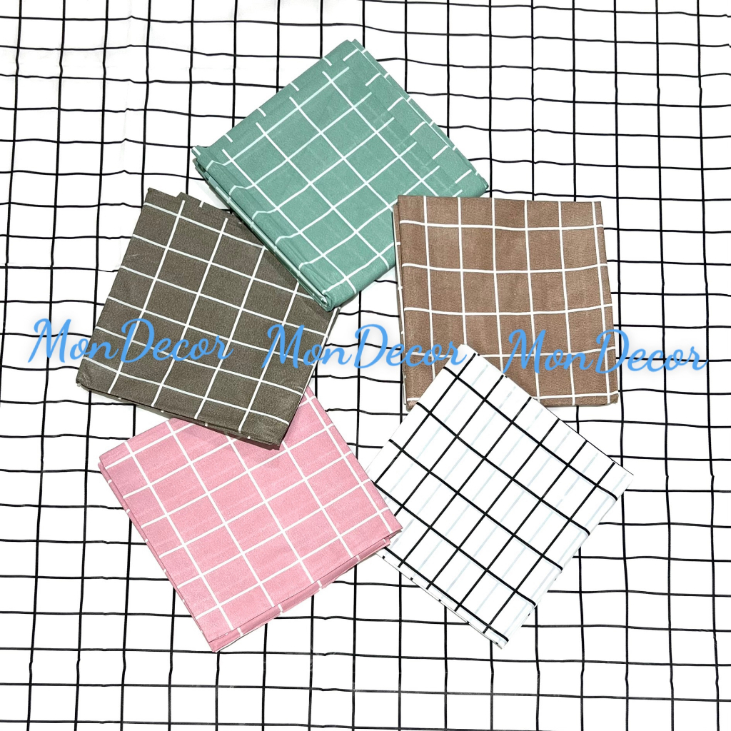Khăn Trải Bàn Ô Vuông Caro Hàn Quốc, Thảm Picnic Vải Peva, Phông Nền Chụp Ảnh Vintage Trang Trí Bàn Học
