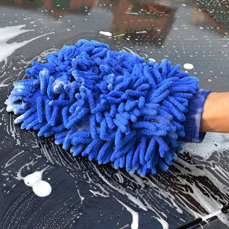 Bao găng tay rửa xe sợi microfiber chuyên dùng lau rửa xe hơi,xe máy ô tô vệ sinh nhà cửa (màu ngẫu nhiên)