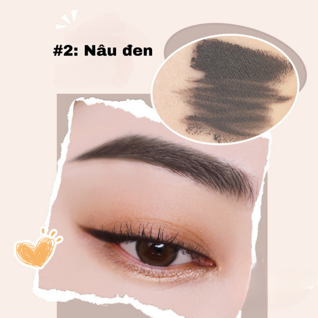 Gel Kẻ Mày Chống Nước Lâu Trôi 3in1 Siêu Mịn Nhanh Khô, Bền Màu