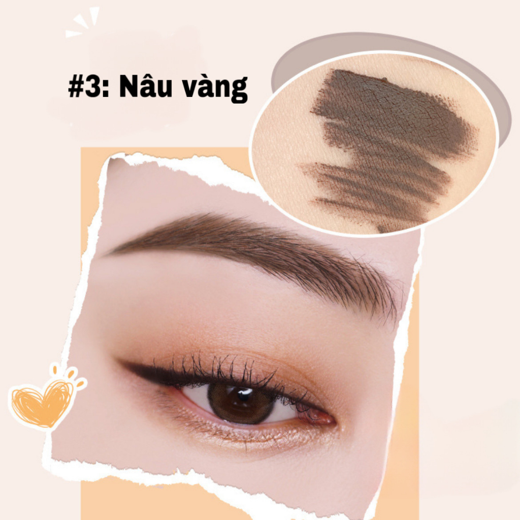 Gel Kẻ Mày Chống Nước Lâu Trôi 3in1 Siêu Mịn Nhanh Khô, Bền Màu