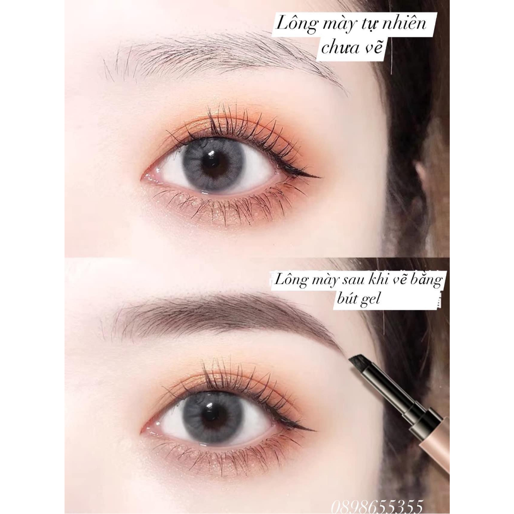 Gel Kẻ Mày Chống Nước Lâu Trôi 3in1 Siêu Mịn Nhanh Khô, Bền Màu