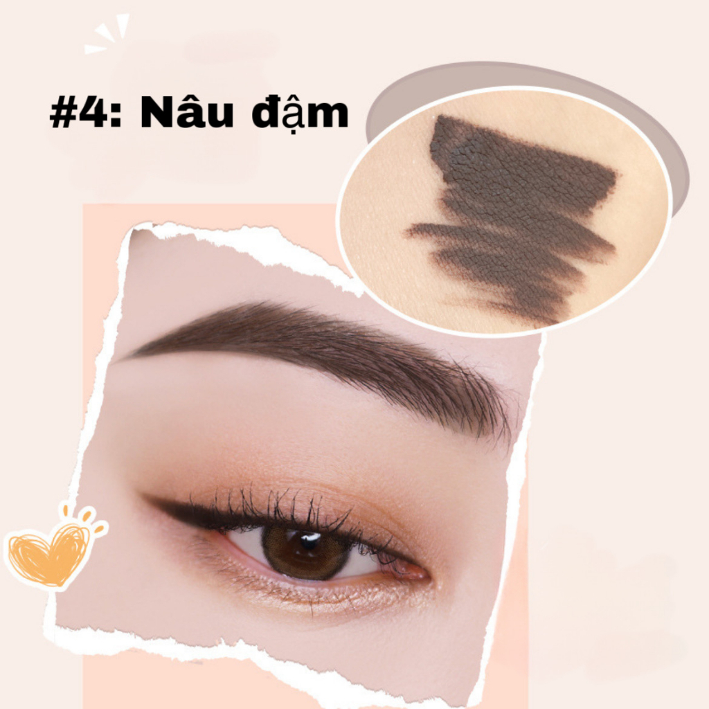 Gel Kẻ Mày Chống Nước Lâu Trôi 3in1 Siêu Mịn Nhanh Khô, Bền Màu