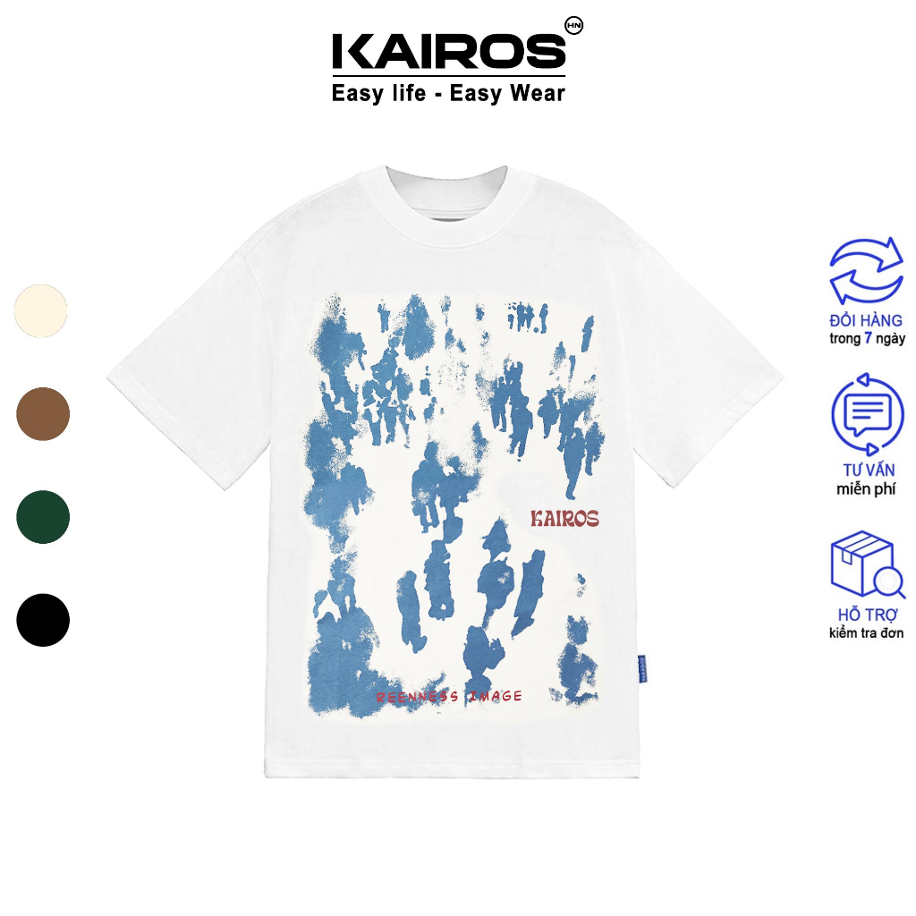 Áo thun nam Kairos local brand form rộng tay lỡ unisex chất cotton ướt vải mát không xù mẫu shadow tee