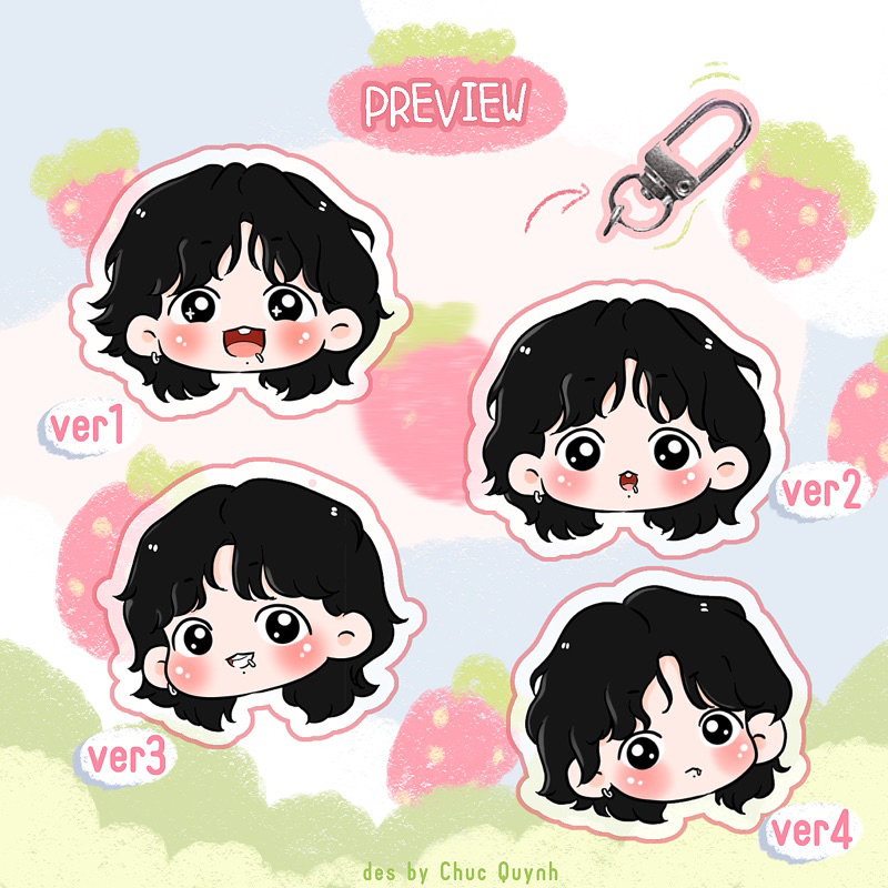 KEYRING JUNGKOOKIE TÓC XOĂN