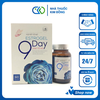 Viên Uống Nội Tiết Tố Nữ Estrogel 9 Day Sâm Tố Nữ - Hỗ trợ tăng cường nội tiết tố nữ (Hộp 60 viên)