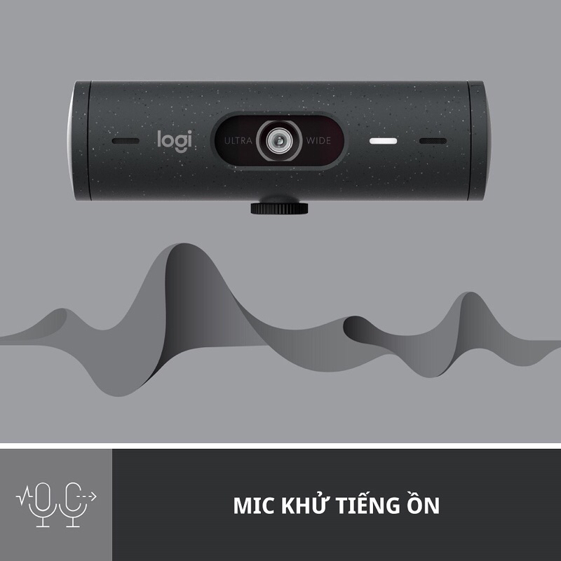 Webcam Logitech Full HD Brio 500 - Chỉnh ánh sáng, lấy khung hình, Mic kép giảm ồn, USB C