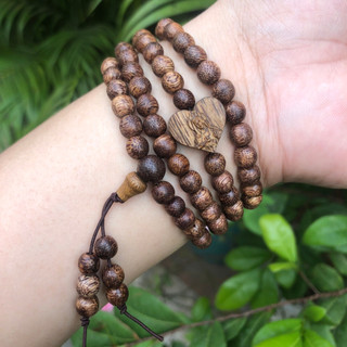 Vòng Tay Trầm Tốc 108 Hạt Mix Charm Đức Mẹ Maria