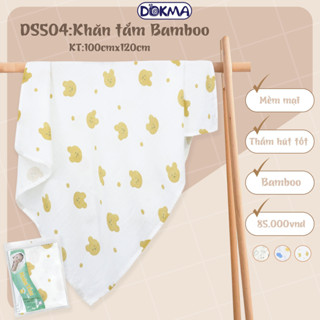 Khăn tắm, khăn đa năng sợi tre Dokma 100x120cm DS504