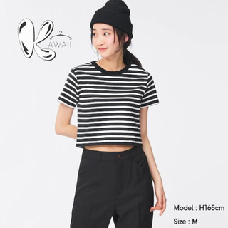 - áo thun croptop sọc ngang - mã 341705