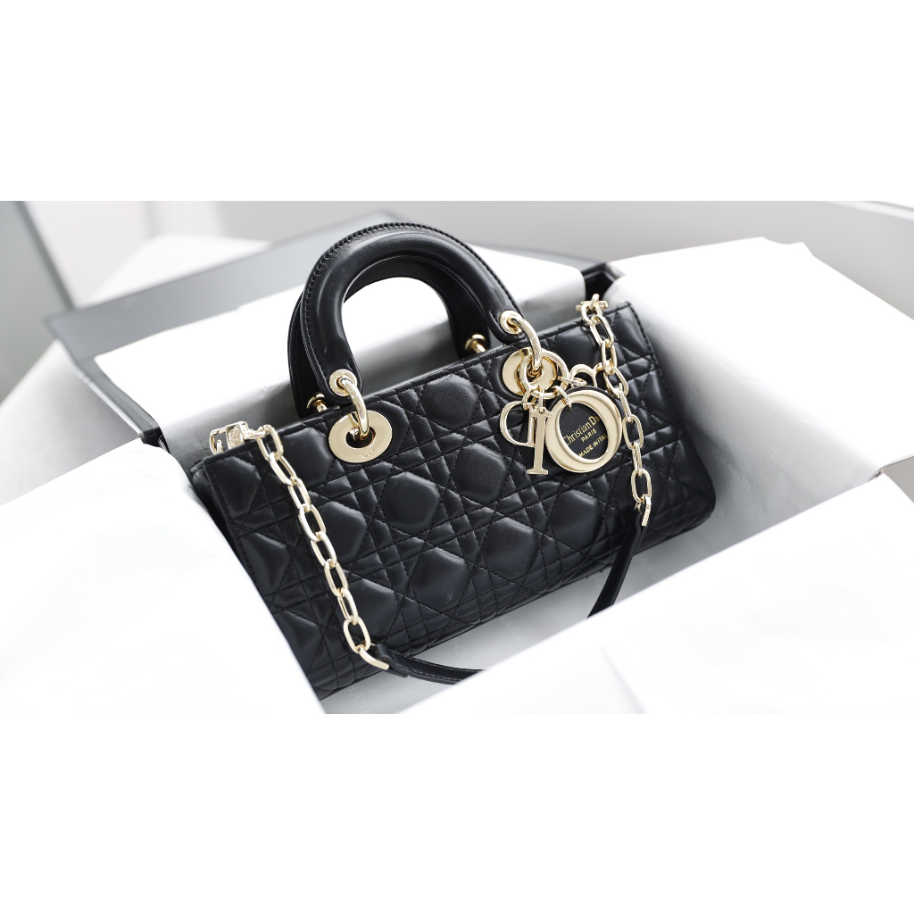Túi Dior Lady - Size 26cm - 2 màu - Hàng chuẩn Auth - 2 box - Quai da đeo dài & quai xích pha da đeo vai - V.I.P