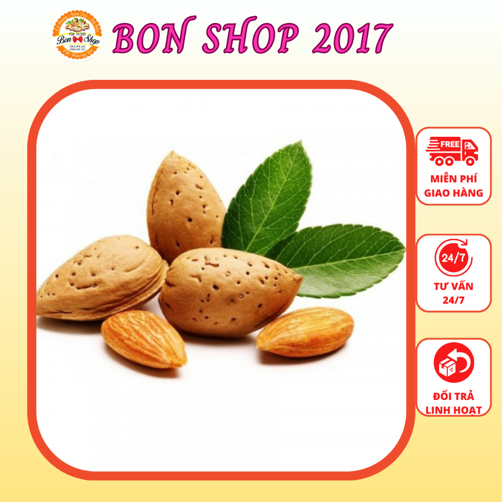 500g Hạnh nhân rang bơ thơm ngon ăn liền