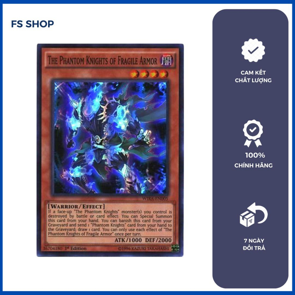 Thẻ bài Yugioh Chính Hãng The Phantom Knights of Fragile Armor (Super Rare)