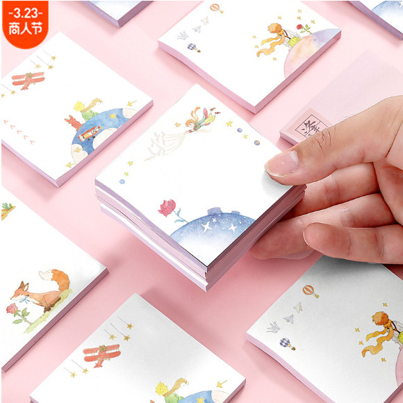 Giấy ghi chú giấy note phong cách Hàn Quốc họa tiết hoạt hình 50 tờ 76x76mm