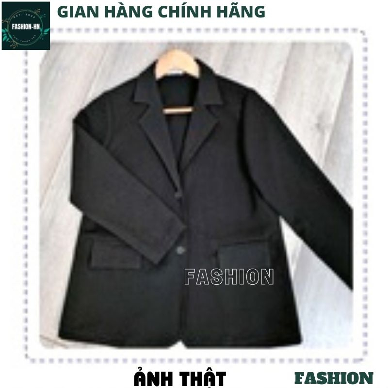 Áo blazer nữ tay dài 1 lớp - Áo vest khoác ngoài 2 màu đen be đơn giản basic phong cách hàn quốc trẻ trung - FASHION