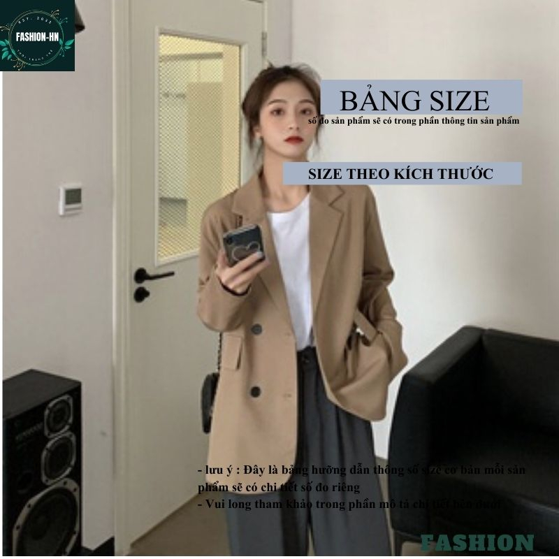 Áo blazer nữ tay dài 1 lớp - Áo vest khoác ngoài 2 màu đen be đơn giản basic phong cách hàn quốc trẻ trung - FASHION