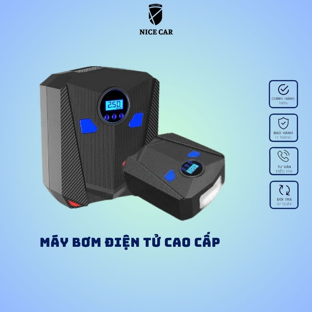 Bơm lốp ô tô, xe hơi điện tử tự ngắt AIKESI - Bảo hành 12 tháng