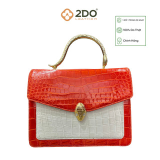 Túi nữ TRƠN Rắn phối Da Cá Sấu T406 2DO LEATHER Kích Thước (26*19*9) Quà Tặng Cho Người Thân, Sang Trọng, Cao Cấp