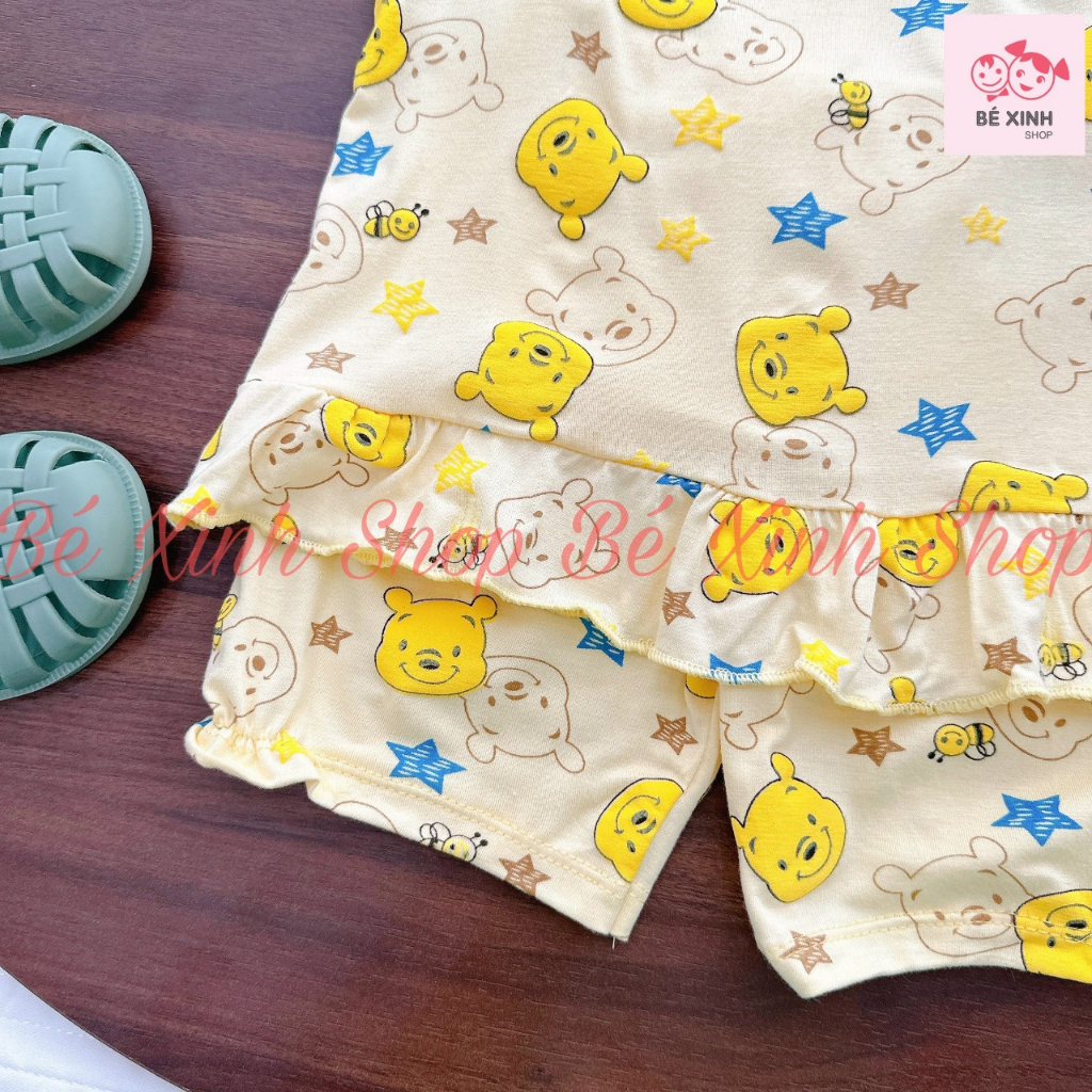Bộ Quần Áo 2 Dây Mùa Hè Cho Bé Gái Minky Mom  Set Đồ Bộ Mặc Nhà Thun Lạnh Hai Dây Cho Bé Gái 2 DÂY IN
