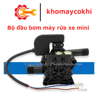 Bộ đầu bơm máy rửa xe mini 3 piston kèm sẵn rơ le - Phù hợp với nhiều loại máy rửa xe mini, gia đình