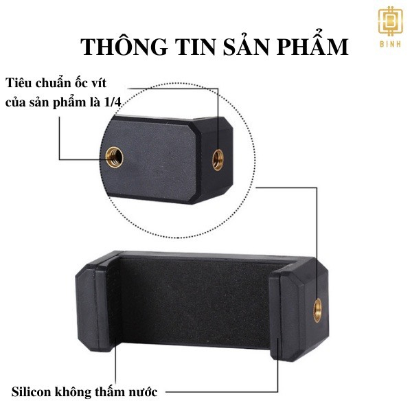 Gía Đỡ Điện Thoại, Dùng Cho Chân Máy Ảnh, Gắn Tripod Ren 1/4 Inch Siêu Bền