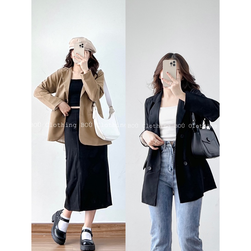 Áo blazer nữ tay dài (Ảnh thật)