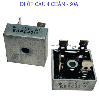 Đi ốt (diode) sạc acquy 50A có tản nhiệt - Diot cầu 4 chân công suất lớn dùng làm sạc ắc quy 12v - 24v