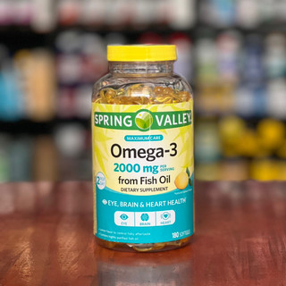 180 viên dầu cá hương chanh spring valley omega 3 2000mg