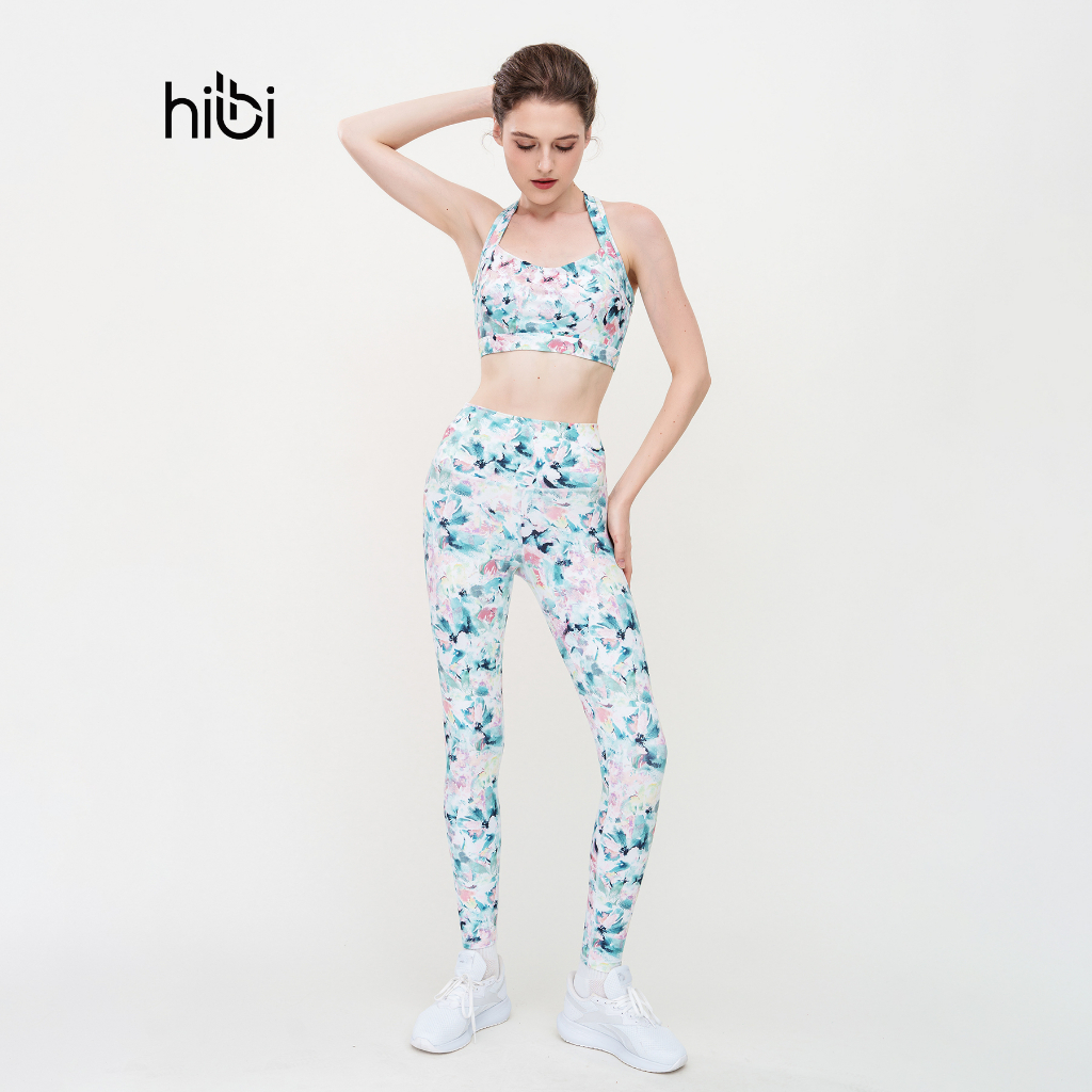 Set Đồ Tập Yoga Gym Hibi Sports H155, Áo Ba Lỗ Cách Điệu, Kèm Mút Ngực