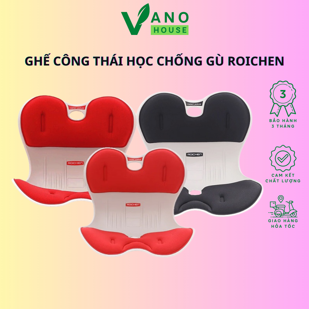 Ghế Công Thái Học Chỉnh Dáng Ngồi Đúng Nam Nữ Roichen Hàn Quốc Chính Hãng Bảo Hành 12 Tháng