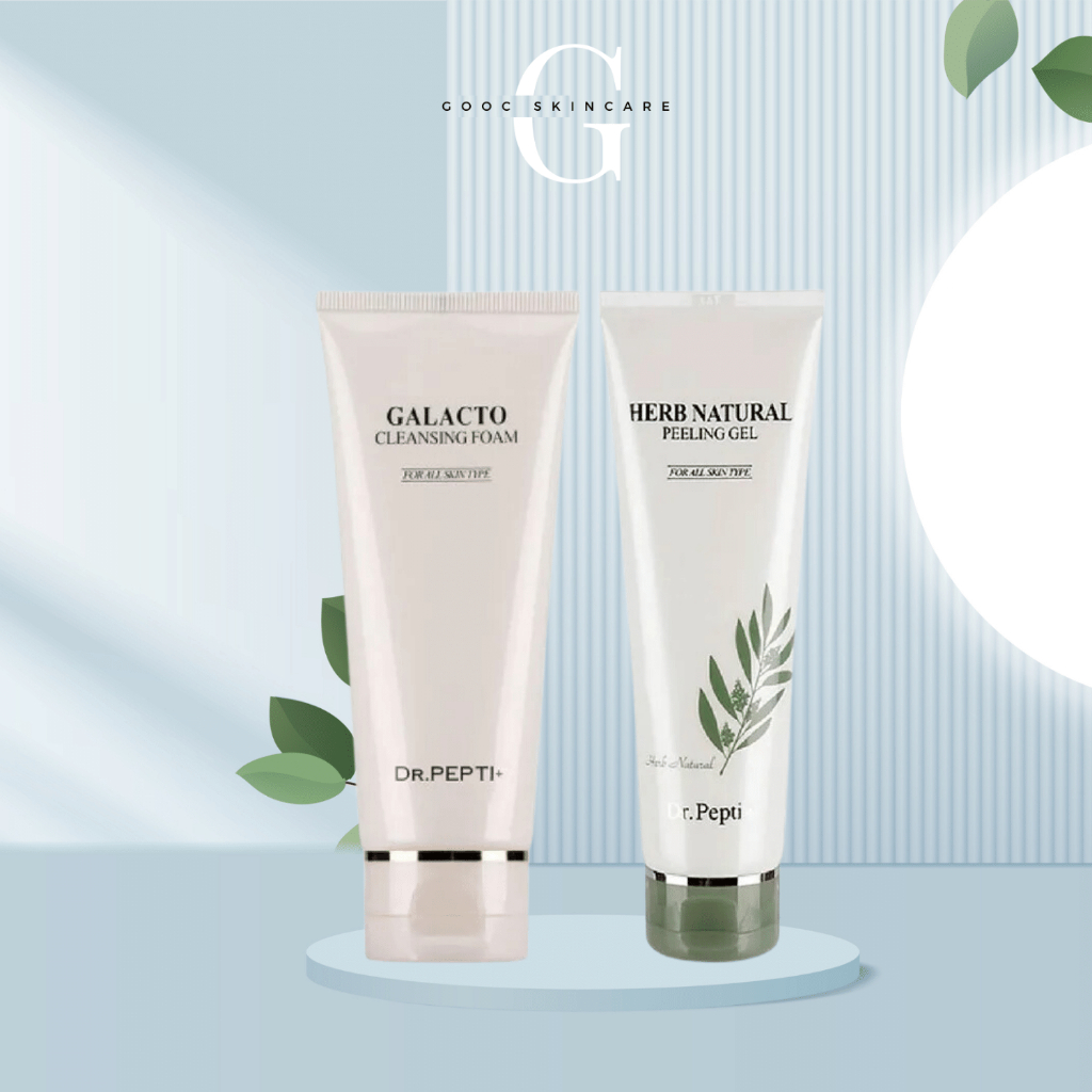 Sữa Rửa Mặt Gạo Dr.Pepti+ Galacto Cleansing Foam + Bạc Hà Trà Xanh Thảo Dược Cleansing Foam 110ml
