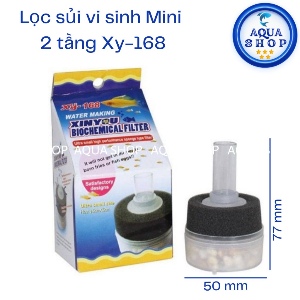 Lọc Sủi Vi Sinh Mini 2 Tầng Xy-168 Cho Hồ Cá Cảnh Xy168