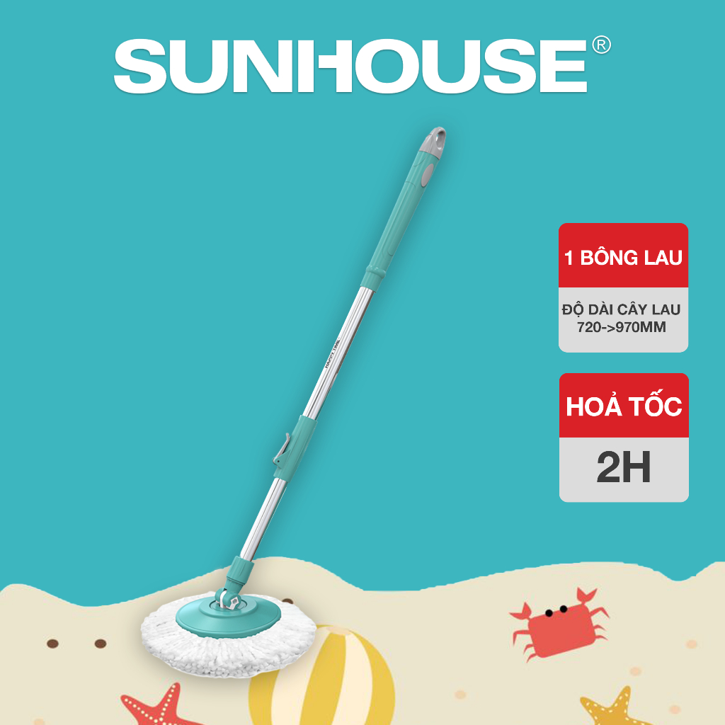 Cây lau nhà xoay 360 độ HAPPY TIME KH-MO330IB