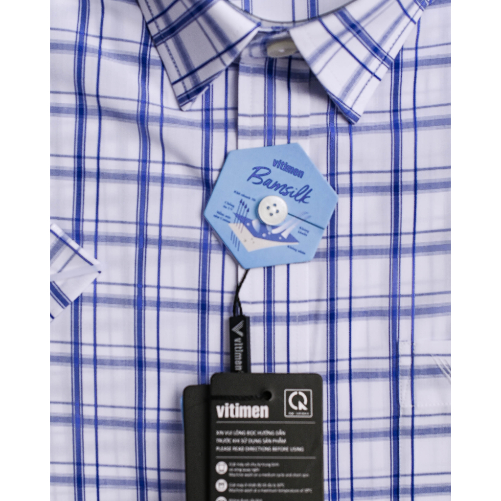 Áo sơ mi nam Vitimen ngắn tay form Slim fit