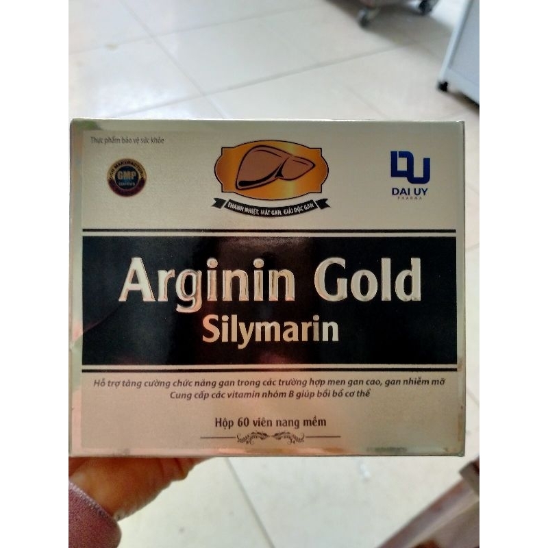 Arginine gold silymarin hộp 60viên tăng cường chức năng gan trong các trường hợp men gan cao gan nhiễm mỡ