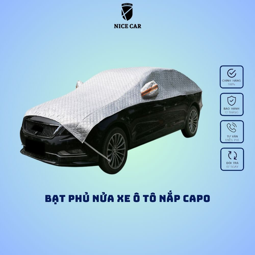 Bạt Phủ Nửa Xe Ô Tô Che Cả Nắp Capo