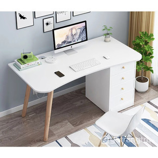 bàn làm việc cạnh cong scandinavian decor siêu đẹp