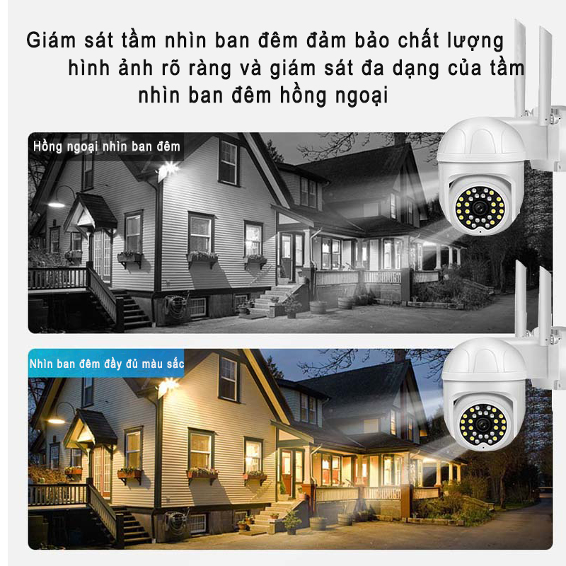 Camera an ninh gia đình thông minh Upupin Camera quan sát IP theo dõi chuyển động tầm nhìn ban đêm 360 ° 1080P