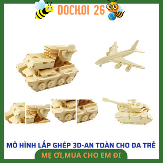Đồ chơi xếp gỗ 3D,Bộ đồ chơi lắp ghép khối 3 chiều bằng gỗ,Đồ chơi lắp ráp 3D mô hình