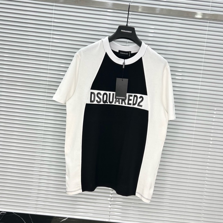 Áo Thun DSQ Phối Màu Đen Trắng - Áo Phông Siêu Cấp Nam Nữ Hai Màu Form Unisex Cực Chất Siêu Hot 2023
