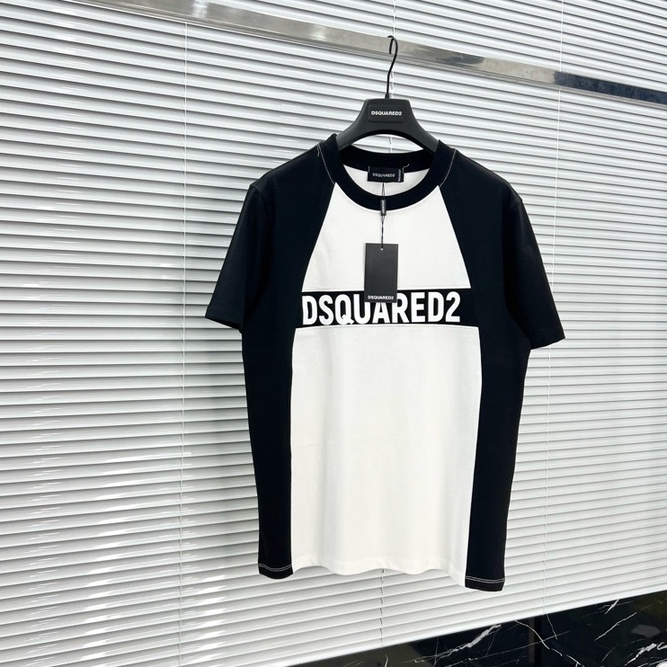 Áo Thun DSQ Phối Màu Đen Trắng - Áo Phông Siêu Cấp Nam Nữ Hai Màu Form Unisex Cực Chất Siêu Hot 2023