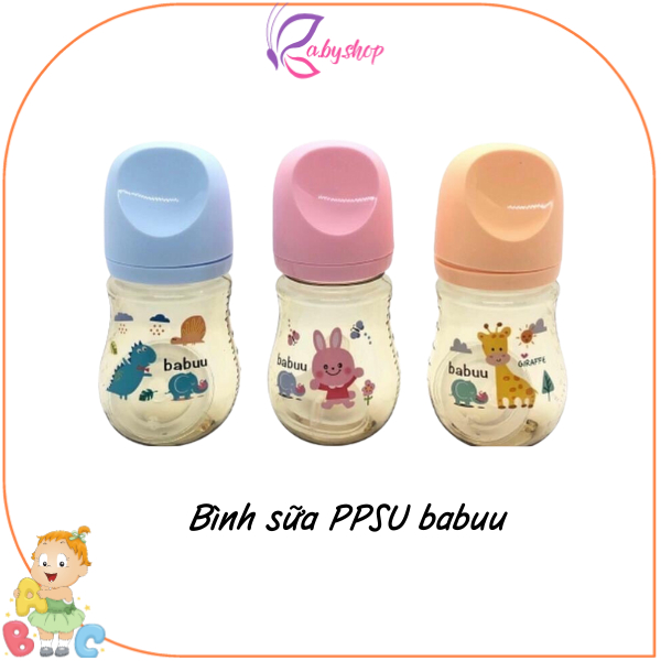 BÌnh sữa PPSU BaBuu Nhật Bản đủ size 90ml/210ml/270ml