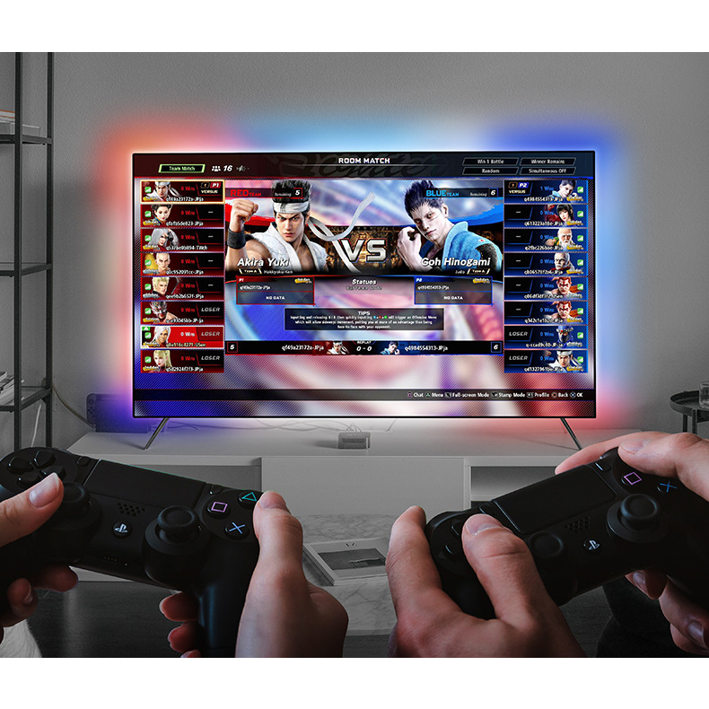 AMBILIGHT VỚI APP TUYA ĐIỀU KHIỂN LED FULL MÀU ARGB NEOPIXEL WS2812B 60LED/MÉT 5V HẮT VIỀN MÀN HÌNH MÁY TÍNH PC